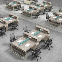 Office table and chair combination staff 6 pairs of 4 people desk simple modern computer screen table station