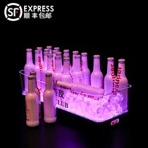 Bar KTV Luminous ice bucket LED custom LOGO beer box wine barrel high face value Net Red large Champagne bucket commercial