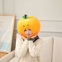 Orange fruit orange expression bag mask headgear Halloween stage drama performance funny trembles headgear