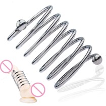Stainless Steel Penis Dildo Ring Wave Thread Cock Rings Spri