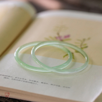 Natural chalcedony Bracelet jingle bracelet fine agate bracelet small ice strip Jade very fine bracelet female