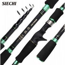 SIECHI CARBON ROAD SUBPOLE SHORT SEA ROD Telescopic Mini Road Sub Rod Light Hard Fishing Rod Fishing Wheel Suit
