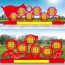 Customized stainless steel Billboard Bulletin board outdoor iron bulletin board wall window display board village sign board