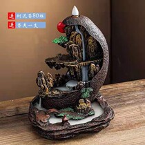 Reverse incense burner large-scale Zhaocai home tea ceremony living room artistic conception creative ornaments sandalwood agarwood Tower aromatherapy incense oven