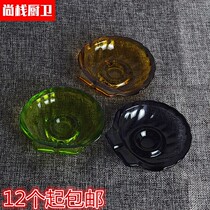 Shangzhe soap dish soap box glass dish Apple soap plate small stained glass soap dish hotel room fragrance