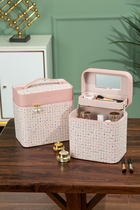 Korean cosmetic bag female Portable Travel large capacity portable cosmetics storage box box 2021 new super fire Net Red