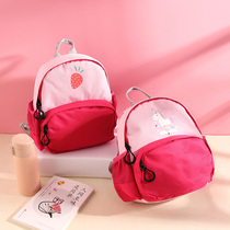 Binsi bear childrens schoolbag cartoon strawberry Unicorn Kindergarten baby backpack breathable burden reduction girl bag