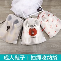 Shoe storage bag dust-proof and moisture-proof drawstring pocket student dormitory finishing shoe bag out travel ziplock bag