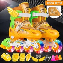3-4-6-8-10-12-year-old childrens skates full set of roller skates for boys and girls flash roller skates adjustable
