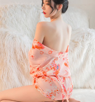 Love underwear uniform kimono cos sexy belly blood drops Silk open file temptation charm pajamas emotional underwear q fun