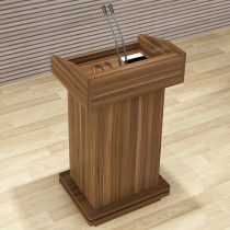 The podium the simple modern welcome desk the reception desk the shopping guide the platform the host the mobile desk