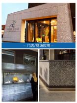 High-end concrete cement transparent decorative board clear water prefabricated transparent stone art high-density fiber hanging board