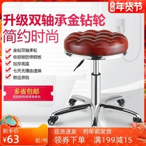 Barbershop stool rotating lifting backrest hairdressing stool pulley big stool bar chair bar chair round stool