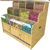 Convenience store Zhongdao bulk container supermarket bulk snack food snack shelf dried fruit candy high container food container