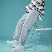 Long pants middle and high waist Four Seasons exquisite Korean style new Haren pants fashion urban casual men ins Harajuku jeans