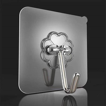 The transparent new plastic is free of pattern glue 10 packed wire drawing silver-color hooks free of punch and no-mark powerful adhesive hook