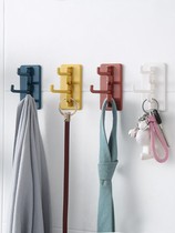 Home Multifunction Creative Rotation Creative Towel Wall-mounted Bathroom Creative Hook Free Punch Powerful Weight Bearing Stick Hook