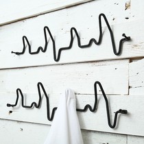 Nordic Creative Personality Hanger Subminimis Hanger Clothes Hanger Clothes Rack Electrocardiogram Clothes Support Day Style Clothes Hang-up Home Hooks