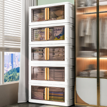 Double open door toy containing cabinet multilayer foldaway childrens wardrobe snacks finishing box baby clothes lockers