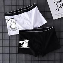 2021 cotton underwear men cartoon cute personality breathable boys boxer shorts head flow anime men boxer pants tide