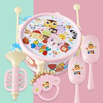 Childrens toy drum Happy clap drum Musical instrument snare drum 7-piece drum combination Music beating musical instrument imitation jazz drum