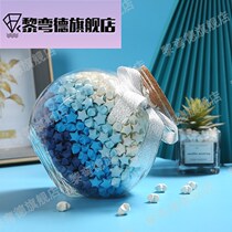 Star bottle Lucky Star glass wishing bottle five-pointed star origami finished Cork birthday gift creative