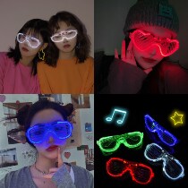 Luminous glasses nightclub bar music festival party decoration with lights shaking sound Net red trampoline light flash LED light