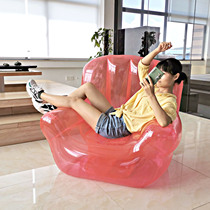 Net red transparent inflatable sofa outdoor portable photography props air bed single chair factory direct sales