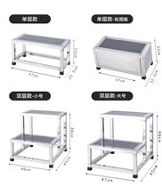 Step foot stainless steel pedalling stool Step ladder Home ladder Multi-function Two three-step stool Indoor changing stool