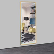 Barber shop mirror table Net red hairdressing shop mirror hair salon special tide single-sided integrated wall-mounted hair cutting mirror