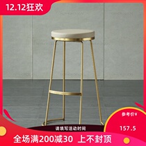 Nordic bar chair home folding high stools can be stacked modern simple Bar Cafe milk tea shop light luxury