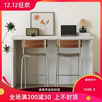 Bar chair retro home backrest light luxury bar chair simple bar stool high stool chair Bar Cafe bar stool