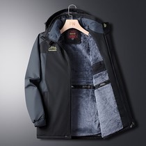Winter Submachine Clothing Mens Gush Thickening Mid-Aged Warm Dad Grandpa Winter Dress Windproof Jacket Cotton Clothes