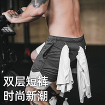 Anti-embarrassing quick-drying three-point double sports shorts water world swimsuit mens swimming trunks Net red 2021 New teenagers