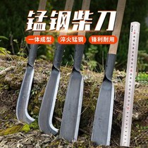 Taiwan chopping wood knife agricultural tree cutting large imported hackermanual forging wood chopping knife outdoor sickle cutting bamboo Special