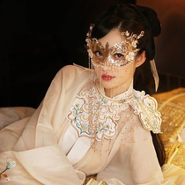Ancient Dress Mask Ancient Wind Half Face Female Hanfu Flow Sufacial Shade face Exotic Dance Lady Accessories Veil Prop Tide