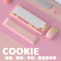 ColorReco Carle Reike wireless Bluetooth mechanical keyboard ipad computer laptop girls home office