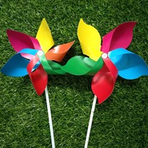 Childrens outdoor colorful small windmill scenic park corridor decoration rotating push gift plastic small toy windmill