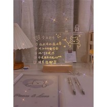 Custom transparent luminous acrylic note board Erasable message small white board Household memo prompt desktop writing board