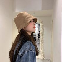 Brown fishermans hat will not be out of date. Black bucket hat sunshade potted hat without makeup and autistic hat cover autumn and winter