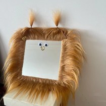Hand diy to make monster mirror creative plush fabric mirror decorated full body mirror bathroom wall