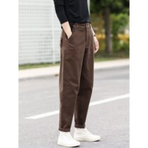 Autumn 2021 new elastic large size elastic waist tooling leggings slim profile BF wind casual pants (9