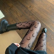 lolita lace moon white stockings children Japanese cute JK black silk fishnet socks black ins pantyhose
