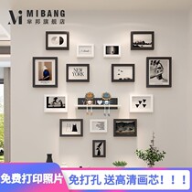 Plank Photo Wall Wall photo album Wall creative staff style photo hanging wall ins Nordic style design heart shape