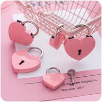 Pink love small lock dormitory female student wardrobe lock cabinet padlock cute cartoon lock small lock girl heart