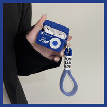 Ning Sha Klein blue three-dimensional wrinkled CD for disc AirPods1 2 3 generation protective cover Apple AirPodspro3 generation wireless Bluetooth headset anti-drop sleeve generation Second generation