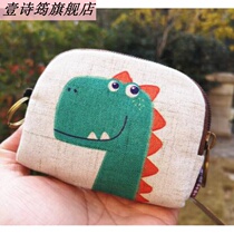 Fabric art Korean version of female boy bus card childrens wallet children children mini pocket wallet folding Japanese style