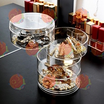 Transparent Rotary Multifunction First Accessories Box Packed of Necklace Earrings Earrings Nail necklace Containing Finishing Racks