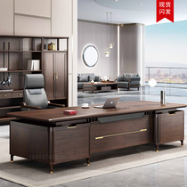 New Chinese Desk Solid Wood Big Bandae Wujin Wood Boss Table Brief Modern President Office Furniture Custom