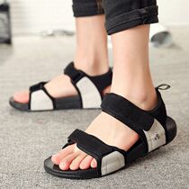 Hong Kong Tide Cards 2022 Summer New Men Sandals Students Lovers Han Prints Toe Sports Casual Beach Shoe Tide